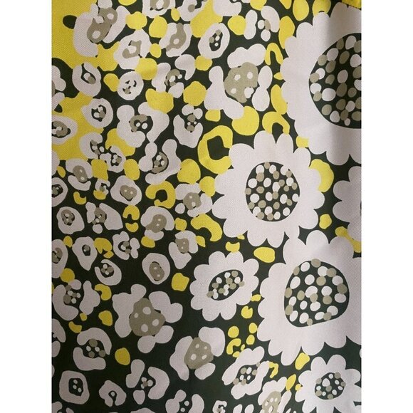 NWOT Red Valentino 100% Silk Sleeveless Green and Yellow Floral Sheath Dress 2 - Picture 3 of 5